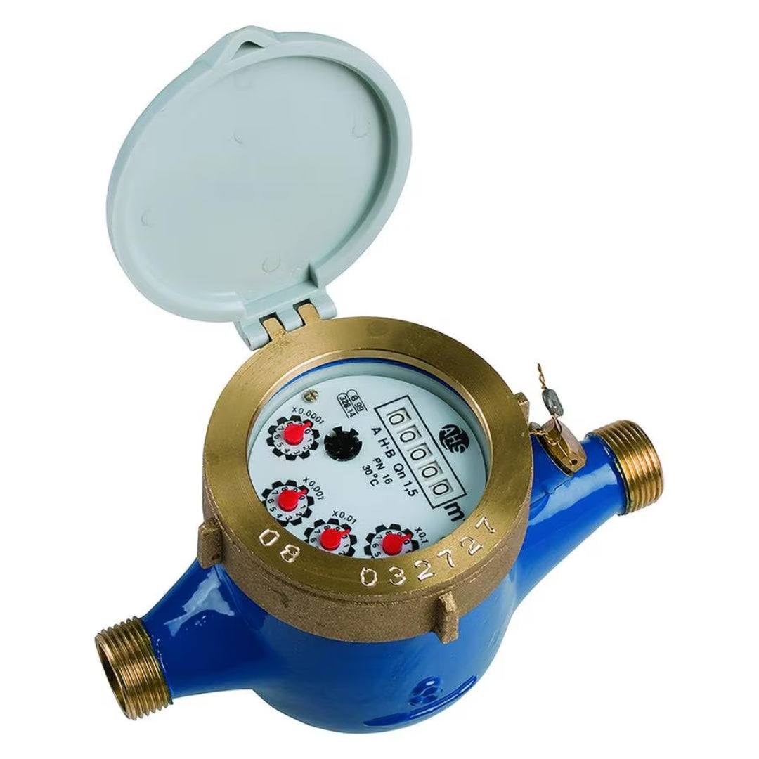 DN25 Cold Multi-Jet Water Meter 1" BSP K=1 Pulse