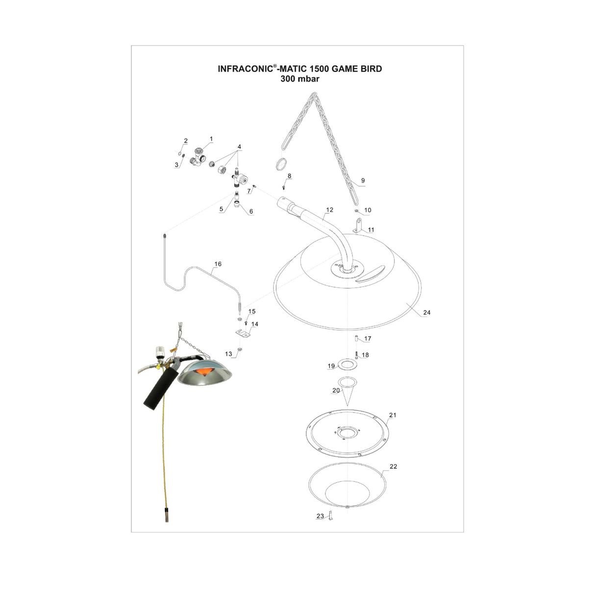 Cerem Infraconic 1500 Brooder Spare Parts