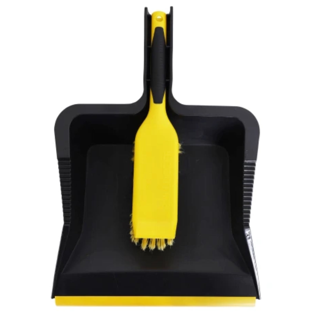 Bulldozer Heavy-Duty Dustpan & Brush Set
