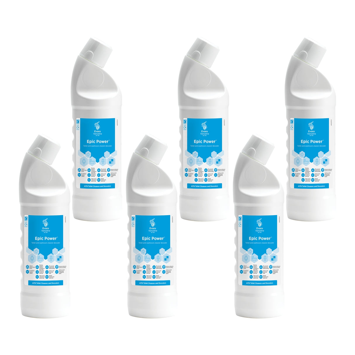 Epic Power Toilet Cleaner 6 x 1 Litre