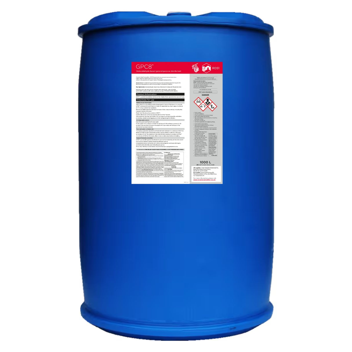 GPC8™ Glutaraldehyde-based Disinfectant | 25L, 200L & 1000L