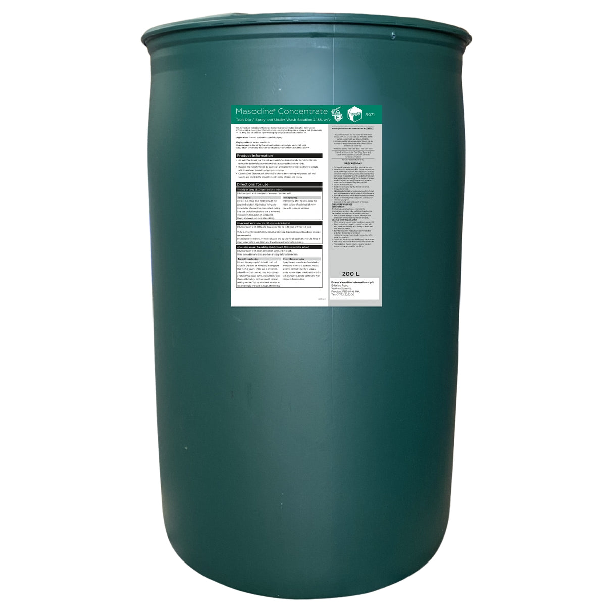 Masodine® Concentrate Iodophor Teat Dip/Spray | 25L, 200L & 1000L