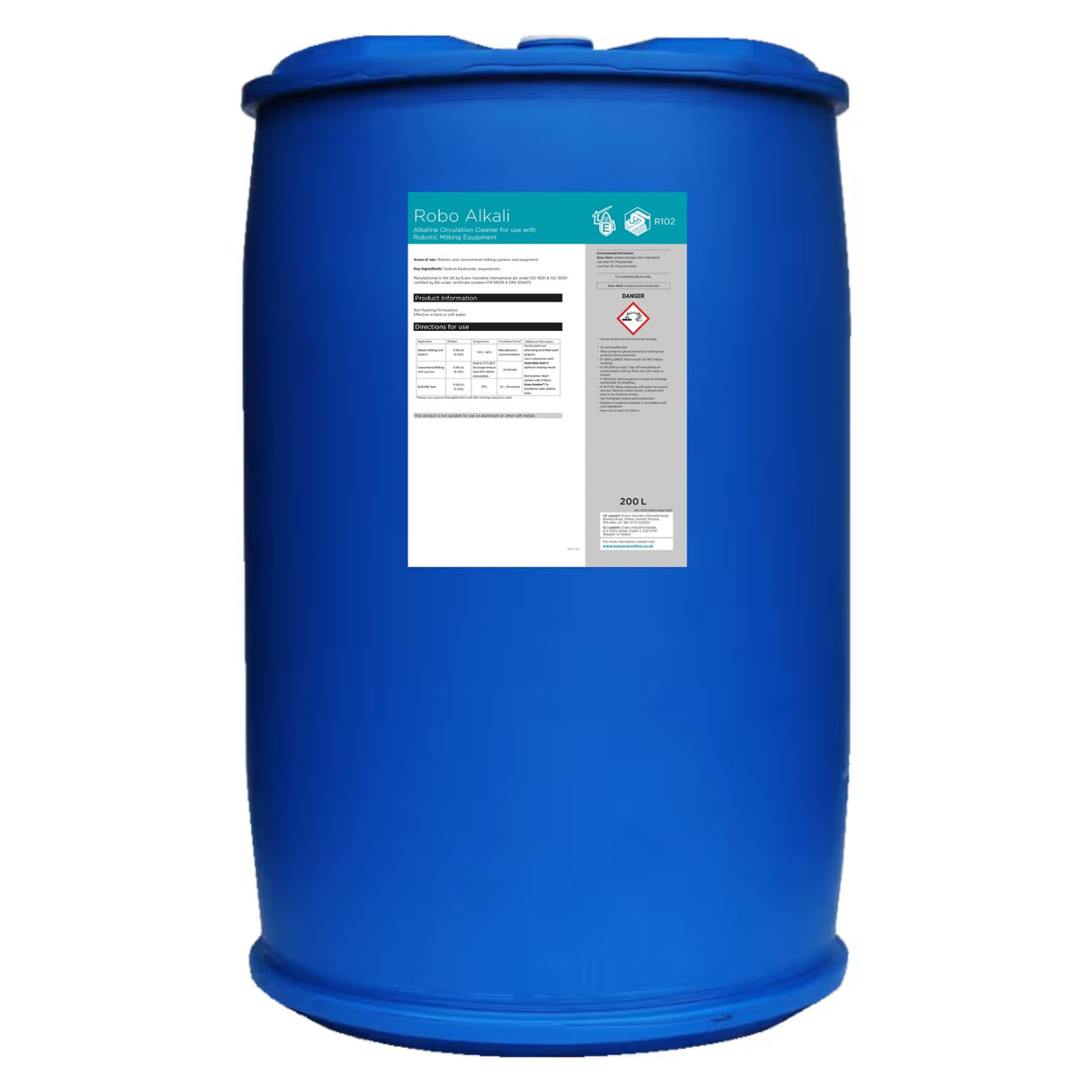 Robo Alkali Chlorine-Free Robotic Milking Cleaner | 25L, 200L & 1000L