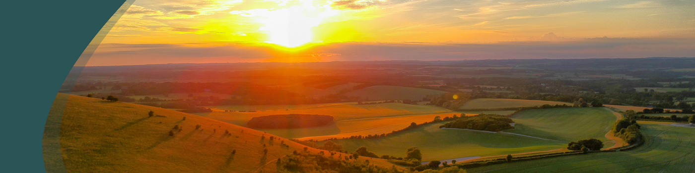 Beautiful Sunset over the English countryside