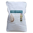 A 25kg white plastic bag of Quill Clean & Dri Cement Stool Remover by Quill Productions, featuring a green and white label with product details and images.
