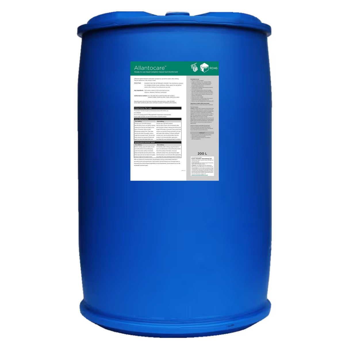 Allantocare™ Ready To Use Iodophor Teat Dip | 200L & 1000L
