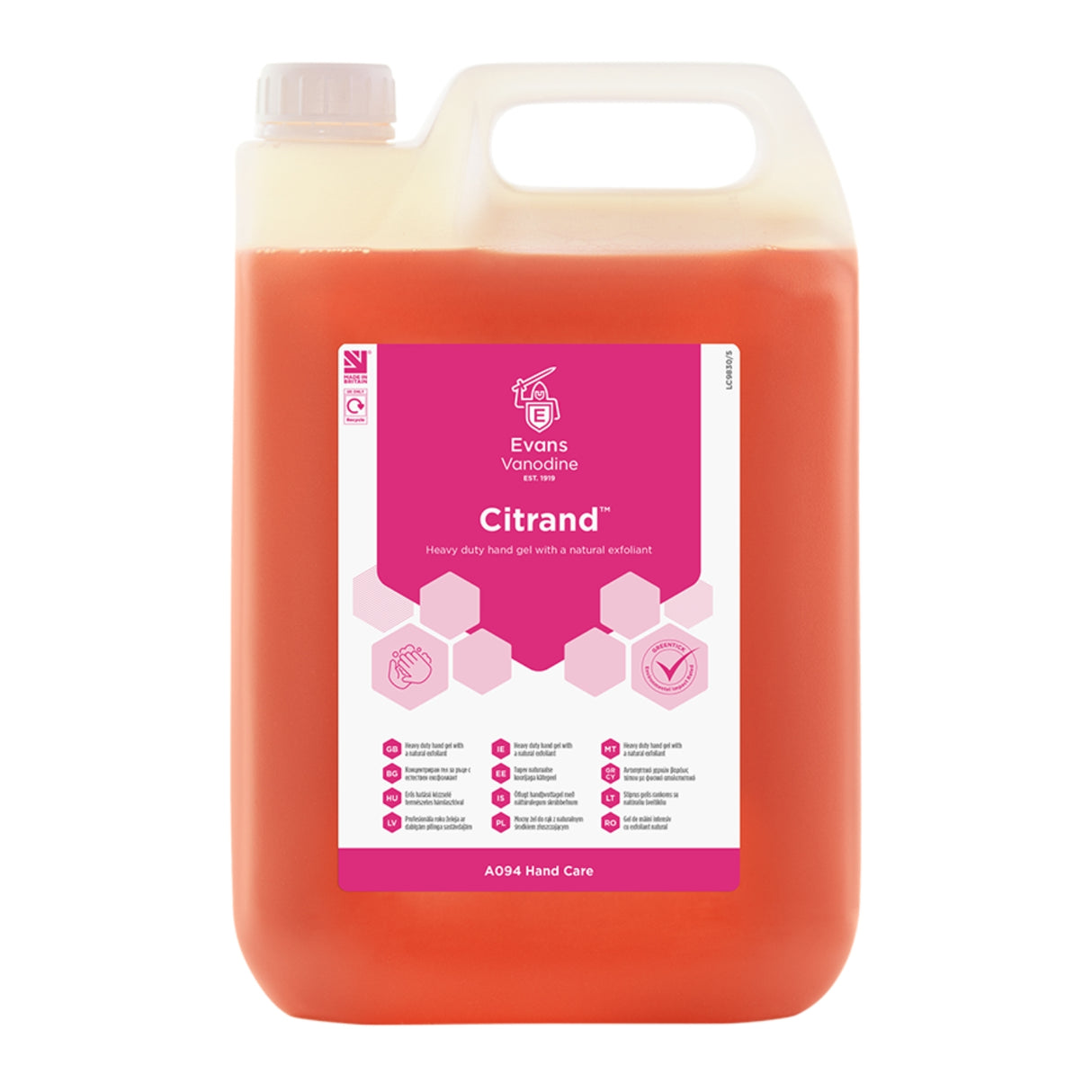 Citrand™ Heavy Duty Gel-Based Hand Wash 5L