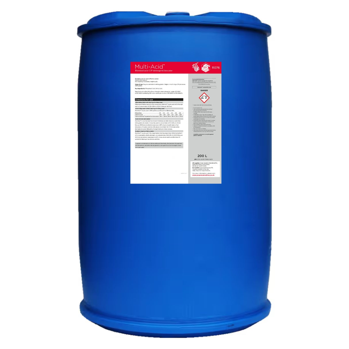 Multi-Acid™ Blended Acid Detergent/Descaler | 25L, 200L & 1000L