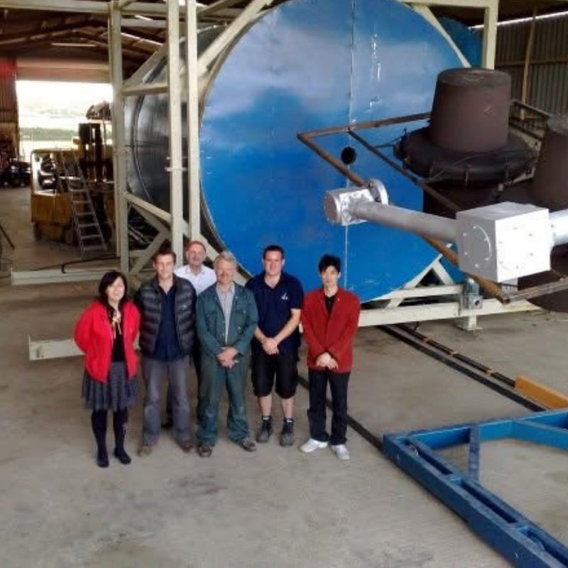 The rotary moulding machine arrives.