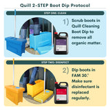 Quill Cleaning Boot Dip, Shift Detergent 5L, Quill Disinfecting Boot Dip, FAM 30 Disinfectant 5L & Biosecurity Sign