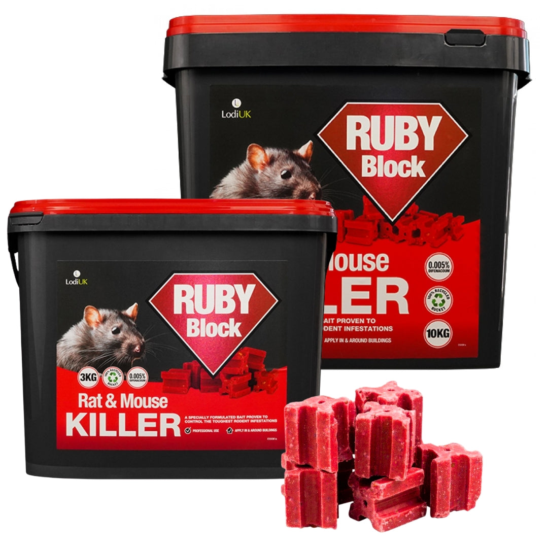 Ruby Block Difenacoum Rat & Mouse Killer β Quill Productions