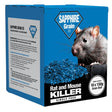 Sapphire Grain 25 rat and mouse killer packaging with a rat illustration on a blue background
