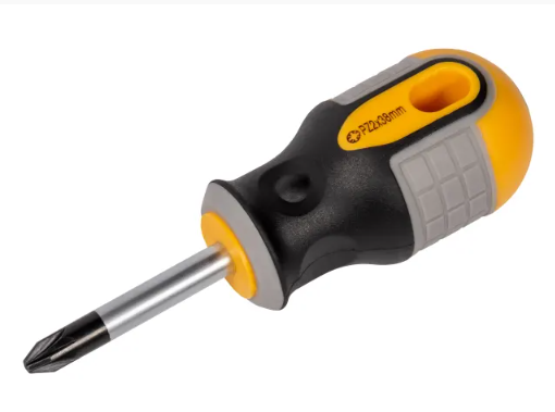 Soft Grip Stubby Screwdriver Pozidriv PZ2 x 38mm