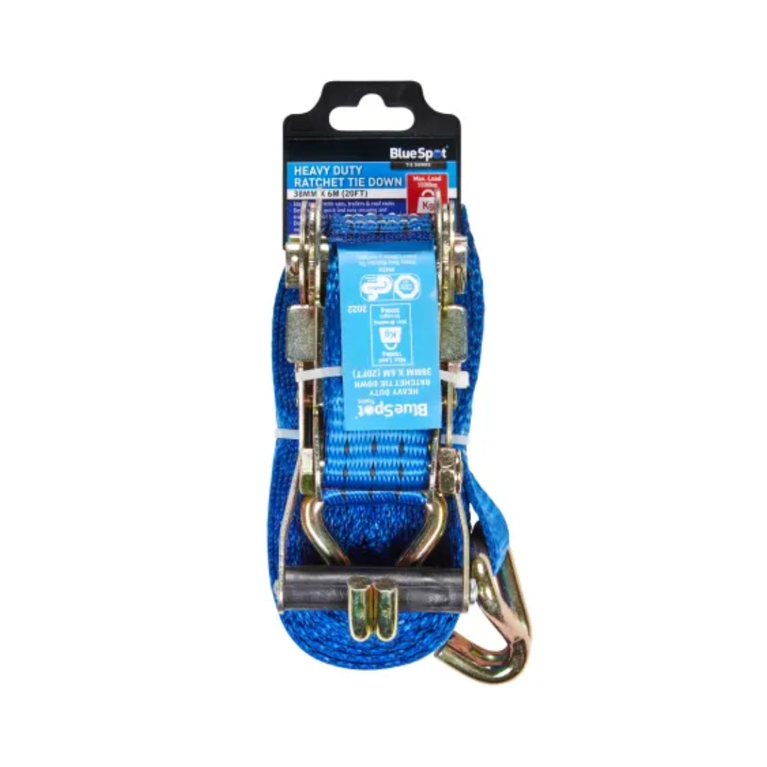 Heavy-Duty Ratchet Tie Down 38mm x 6m