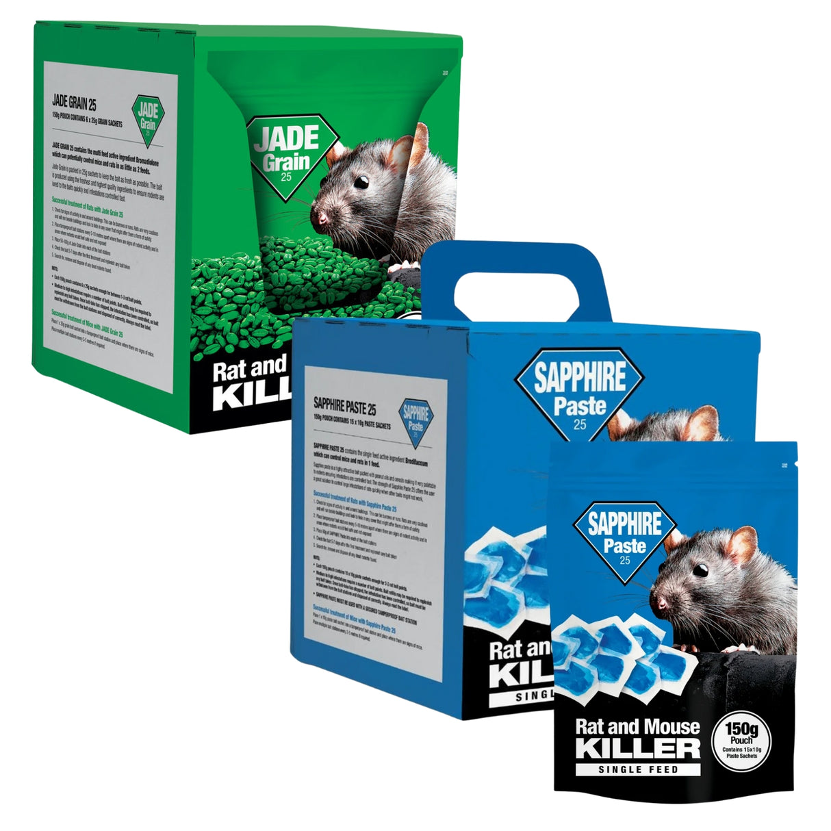 Rodent Control Bundle: Sapphire Paste & Jade Grain Rat Killer