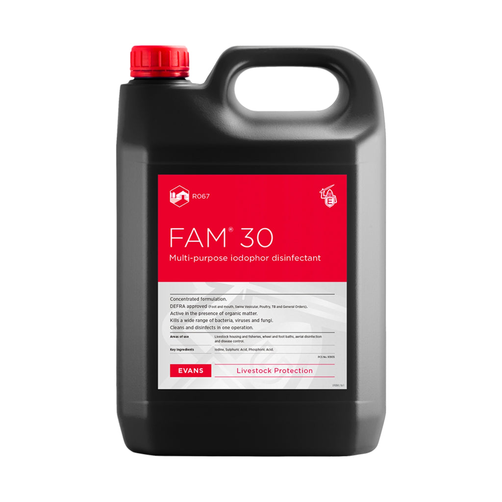 FAM 30 Buy Online Evans Vanodine Disinfectants DEFRA Approved