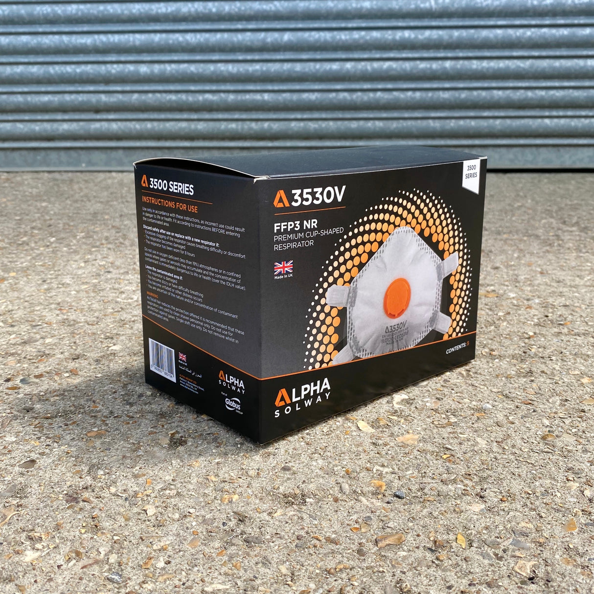Alpha Solway Mask FFP3 3530v Disposable Respirator Box of 5