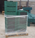 green stackable transport crate